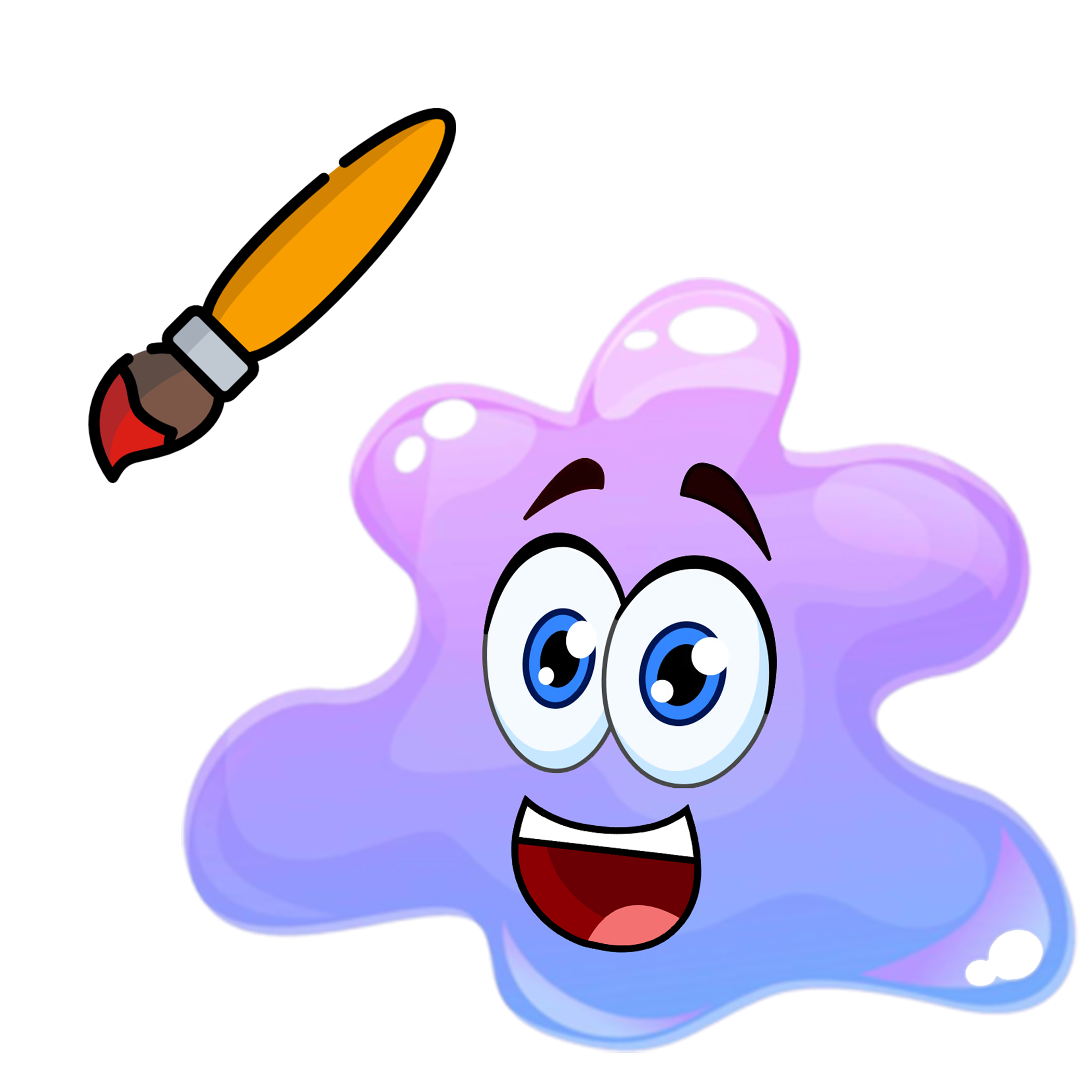 Slime with paintbrush